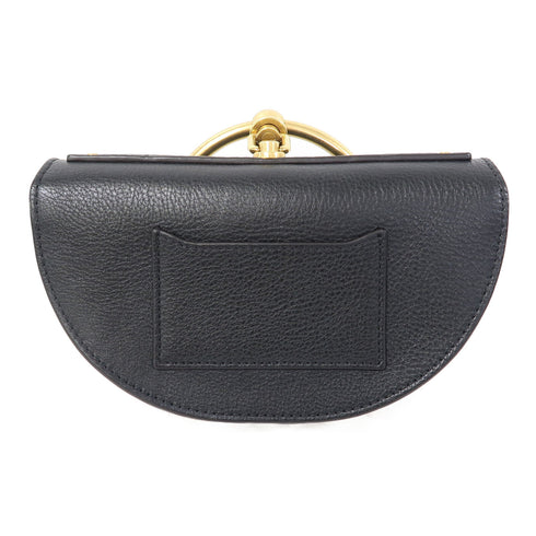 Chloe GHW Nile Bracelet 2 Way Shoulder Bag Calfskin Leather Black