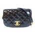 CHANEL Quilted CC Coco Mark Flap Shoulder Bag AS3402 Calfskin Leather Black