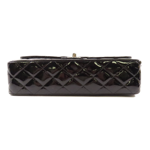 CHANEL CC SHW Classic 25 Chain Shoulder Bag Patent Leather Black v1