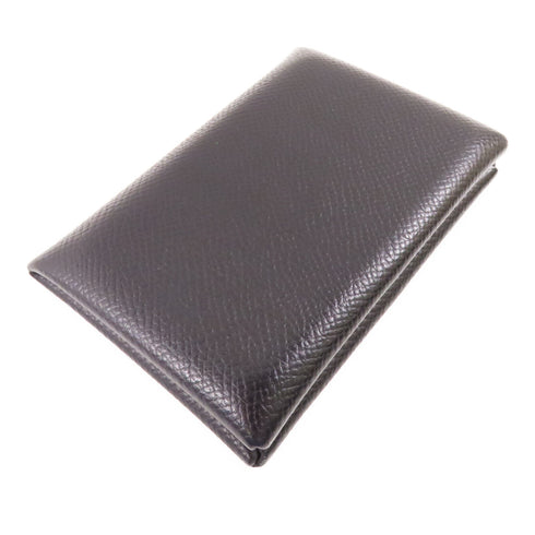 HERMES Calvi Verso Card Holder Card Case Epsom Leather Black Noir