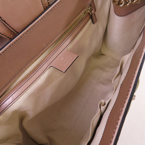 GUCCI GG GHW Guccissima Emily Chain Shoulder Bag Patent Leather 295403 Pink