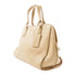 COACH GHW Shoulder Bag Calfskin Leather Beige