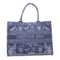 Christian Dior CD Book Tote Handbag Canvas Blue