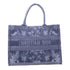 Christian Dior CD Book Tote Handbag Canvas Blue