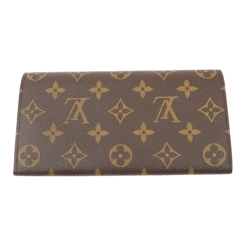 LOUIS VUITTON LV GHW Emilie Wallet Long Wallet M68313 Monogram Brown/Red
