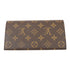 LOUIS VUITTON LV GHW Emilie Wallet Long Wallet M68313 Monogram Brown/Red