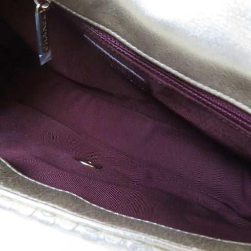 CHANEL CC GHW Chain Shoulder Handbag Lambskin Leather Gold