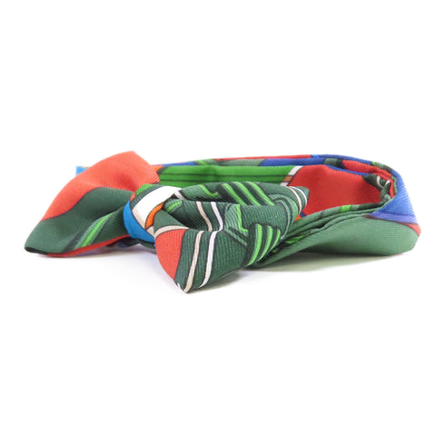 HERMES PHW Bow Tie Silk Multi Color