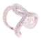 CHANEL CC Ring Precept US#6 Metal Rhinestones