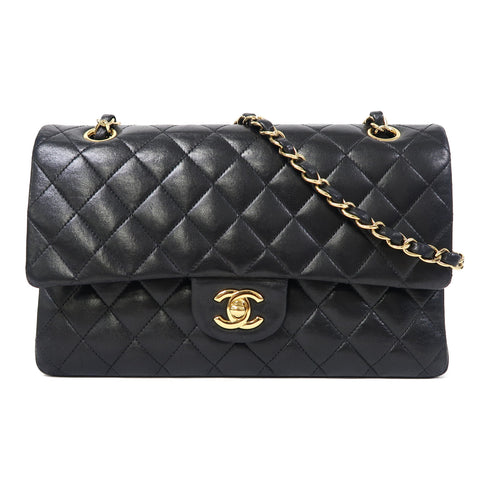CHANEL Quilted CC GHW Classic Chain Shoulder Bag A01112 Lambskin Leather Black