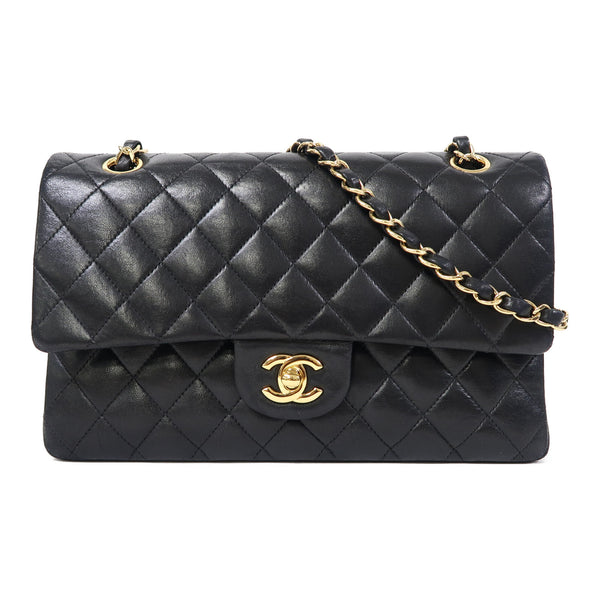 CHANEL Quilted CC GHW Classic Chain Shoulder Bag A01112 Lambskin Leather Black
