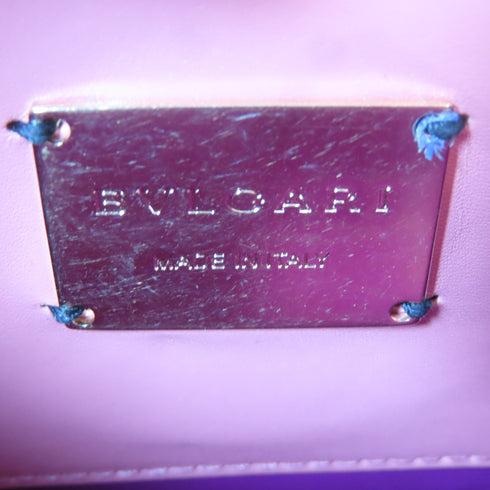 BVLGARI GHW Serpenti Forever Chain Shoulder Bag Calfskin Leather Pink v1