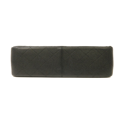CHANEL Quilted CC SHW Classic Jumbo Chain Shoulder Bag A58600 Caviar Black v1