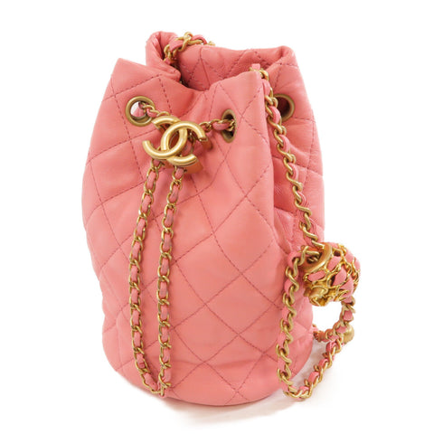 CHANEL Quilted CC GHW Chain Shoulder Bag AS1894 Lambskin Leather Pink