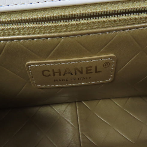 CHANEL Quilted CC GHW SHW Flap Bag 2022 Chain Shoulder Lambskin Leather White