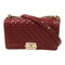 CHANEL CC GHW Boy 25 Chain Shoulder Bag Lambskin Leather Bordeaux Color