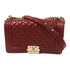 CHANEL CC GHW Boy 25 Chain Shoulder Bag Lambskin Leather Bordeaux Color