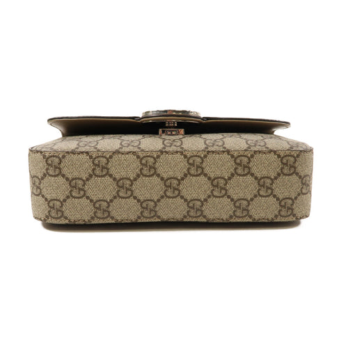 GUCCI GG SHW Mini Petite GG 2 Way Shoulder Bag 739722 PVC Coated Canvas Brown