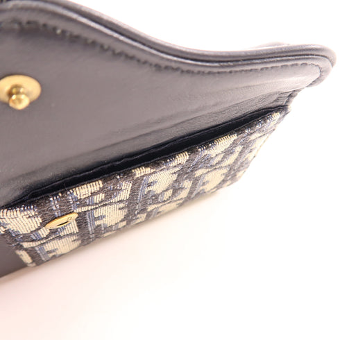 Christian Dior CD GHW iphone 10 Case Leather Canvas Black Blue