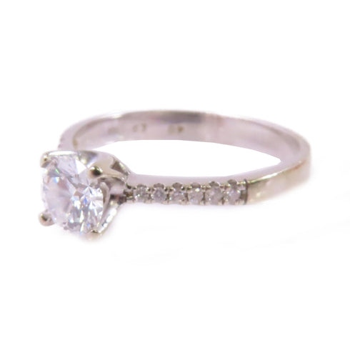 Jewelry 0.63ct Diamond Ring US#8.25 18K White Gold