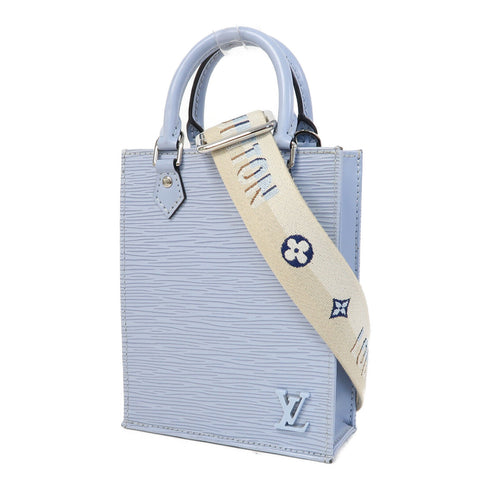 LOUIS VUITTON LV SHW Petit Sac Piat 2 Way Shoulder Bag M81069 Epi Blue
