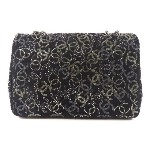 CHANEL CC SHW Chain Shoulder Bag Canvas