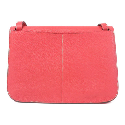 HERMES PHW Halzan 31 2 Way Shoulder Bag Clemence Leather Rose Extreme