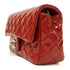 CHANEL CC GHW Classic 20 Chain Shoulder Bag Patent Leather Red