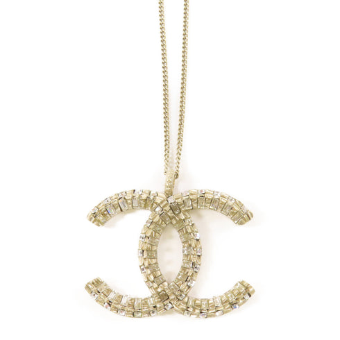 CHANEL CC Necklace Metal White/Gold