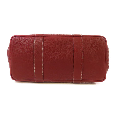 HERMES PHW Garden Party PM Tote Bag Negonda Leather 55 Rouge H Wine Red