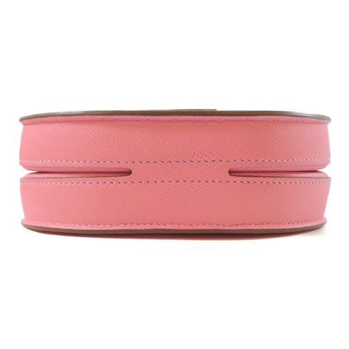 HERMES PHW Mosaique AU24 Shoulder Bag Epsom Leather Rose Lipstick Pink