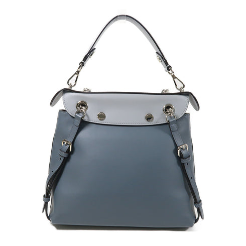 FENDI SHW 2 Way Shoulder Bag 8BZ042 A1AT Calfskin Leather Gray