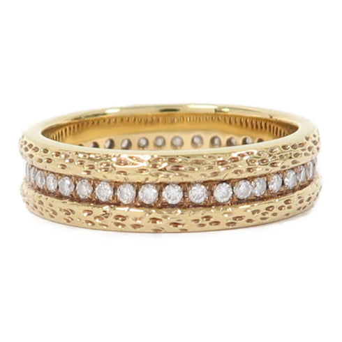 Fine Jewelry Diamond 5.0g Ring 18K Yellow Gold US#5.25