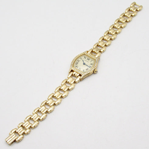 CARTIER Tochu SM Quartz Watch WA5006A3 18K Yellow Gold Diamond