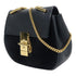 Chloe GHW Drew Chain Shoulder Bag Calfskin Leather Black