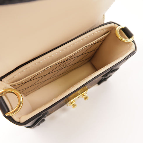 LOUIS VUITTON GHW Mini Essential Trunk Shoulder Bag M68566 Monogram Brown/Black