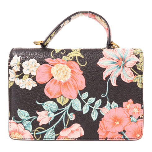 Salvatore Ferragamo GHW Hand Bag 2 Way Bag JP22D866 Calfskin Black/Multicolor