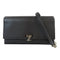 Agnes b. SHW Chain Shoulder Bag Calfskin Leather Black
