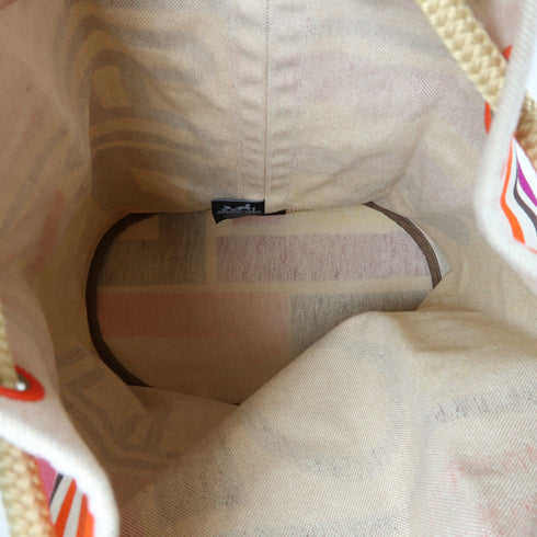 HERMES PHW Carre Taquin Shoulder Bag Canvas Multicolor