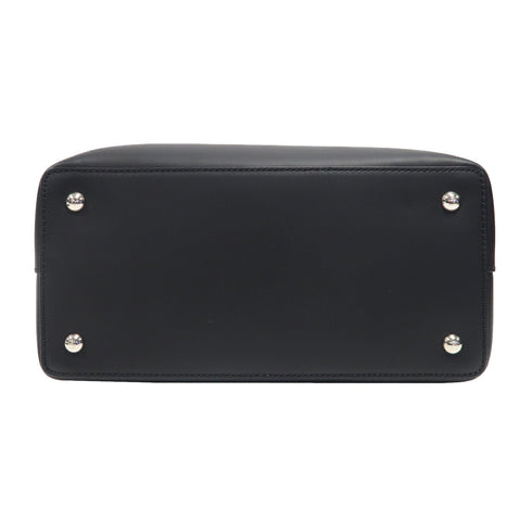 FENDI SHW 2 Jours 2 Way Shoulder Bag Handbag 8BH253 Calfskin Leather Black