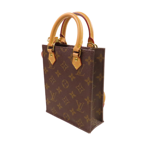 LOUIS VUITTON LV GHW Petit Sac Plat Handbag Shoulder Bag M69442 Monogram Brown