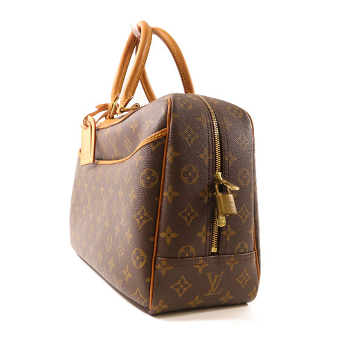 LOUIS VUITTON LV GHW Deauville Handbag M47270 Monogram Brown v2