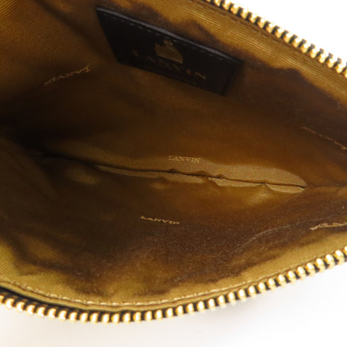 LANVIN GHW Clutch Lambskin Leather