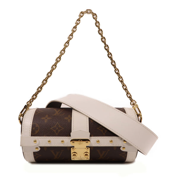 LOUIS VUITTON LV GHW Papillon Trunk 2 Way Shoulder Handbag M81485 Monogram Brown