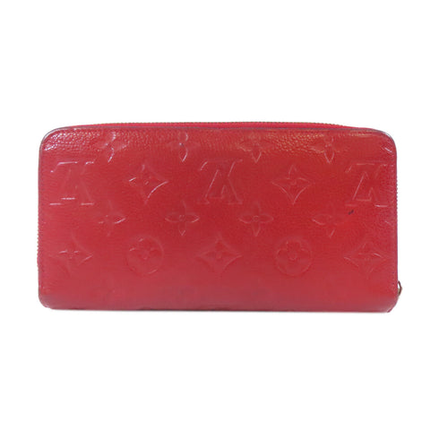 LOUIS VUITTON LV GHW Long Round Wallet M60169 Monogram Empreinte Red