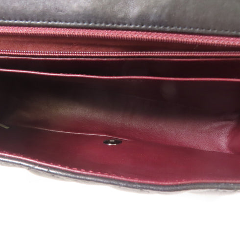 CHANEL CC SHW Large Classic Chain Shoulder Bag Lambskin Leather Black v1