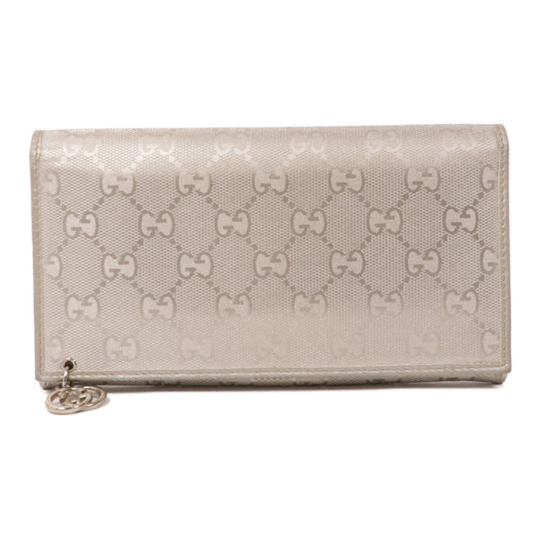 GUCCI GG SHW Long Wallet Coated Canvas Leather