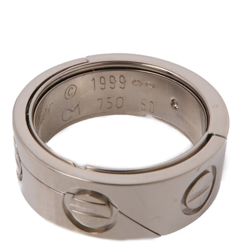 CARTIER Astro Love Ring 18K White Gold Cartier#50 US#5.25