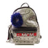 MCM SHW Stark Insignia Backpack MUK6AVE66SV001 Leather Silver/Black