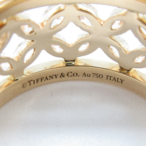 TIFFANY&CO Victoria Band Diamond Ring 18K Rose Pink Gold US#7 6.2g